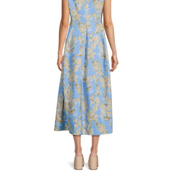 Lafayette 148 New York Floral Flare Midi Dress, Size 8 - Picture 4 of 5